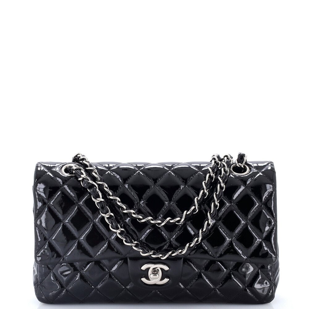Chanel Medium Classic Double Flap Bag Quilted Patent